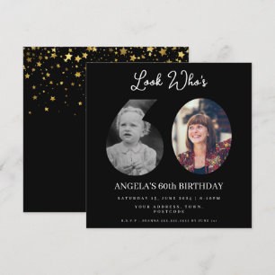 Invitación foto Montage Fiesta de cumpleaños de 60 años