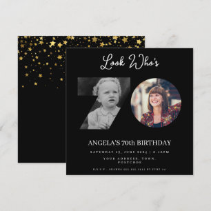 Invitación foto Montage Fiesta de cumpleaños de 70 años