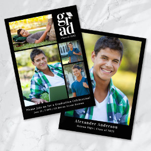 Invitación Foto múltiple de la fiesta de graduación