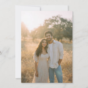 Invitación Foto natural beige pacífica
