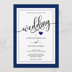 Invitación FOTO náutica de la boda de los azules marinos con