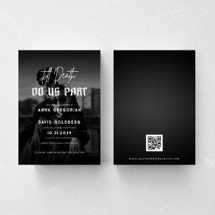 Invitación Foto oscura gótica hasta la muerte nos hace Boda p