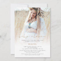 Foto Overlay Gold Script Bohemian Baby Shower