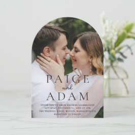Invitación Foto Paige Boda moderno