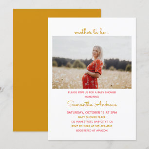Invitación Foto paisajista madre de ser Baby Shower Invi