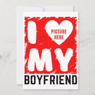 INVITACIÓN FOTO PERSONALIZADA AMO A MI NOVIO REGALO DE RELACI