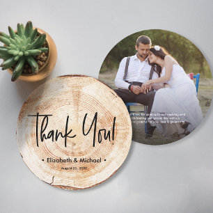 Invitación Foto personalizada de boda rústica con textura de