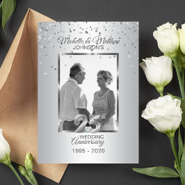 Invitación Foto personalizada de bodas de plata 25º aniversar