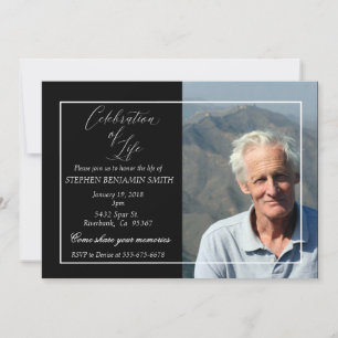 Invitación Foto personalizada de la celebración del servicio 