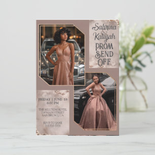 Invitación Foto personalizada de la pareja de graduados