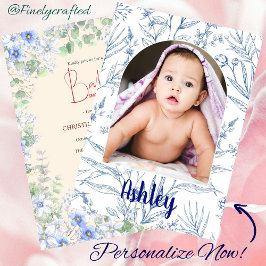 Invitación Foto personalizada de Nature Wildflower en Baby Sh