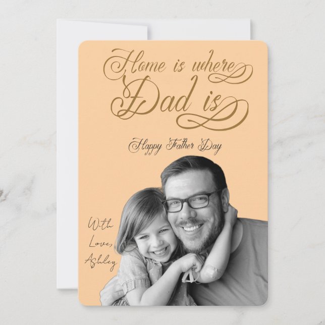 Invitación Foto personalizada Feliz Día del Padre (Anverso)
