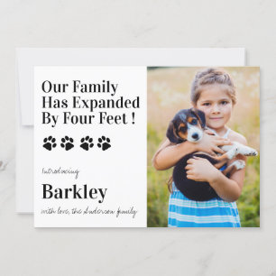 Invitación Foto personalizada Nueva Mascota Ducha de Cachorro