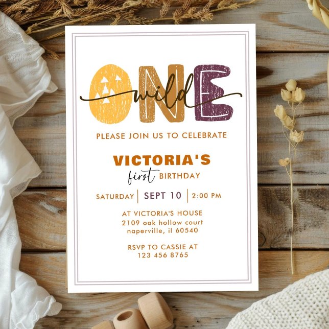 Invitación Foto personalizada para cumpleaños salvaje moderno (Subido por el creador)