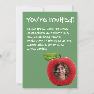 Invitación Foto personalizado Apple Face