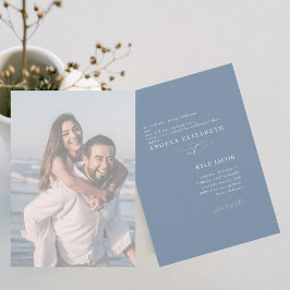 Invitación Foto personalizado Boda simple y elegante de perwi