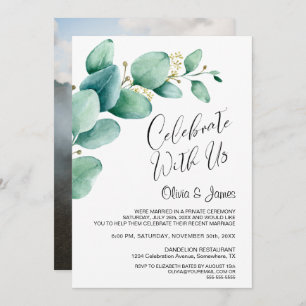 Invitación Foto personalizado Eucalyptus Sale de la recepción