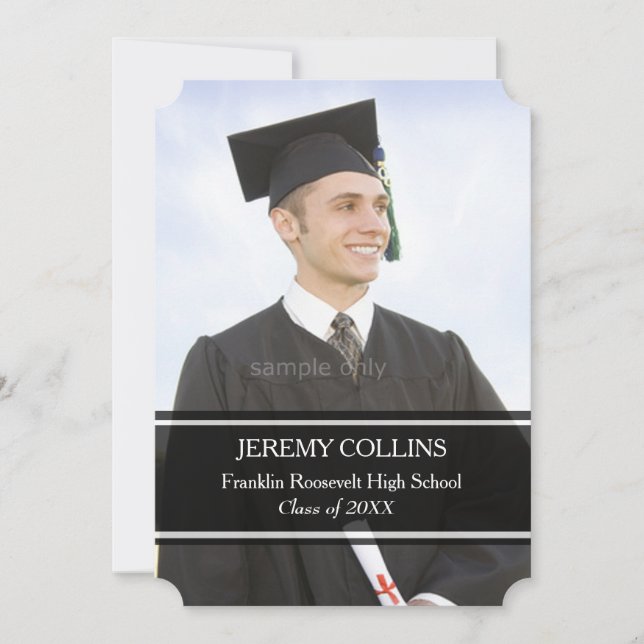 Invitación Foto personalizado Graduación Imagen personalizada (Anverso)