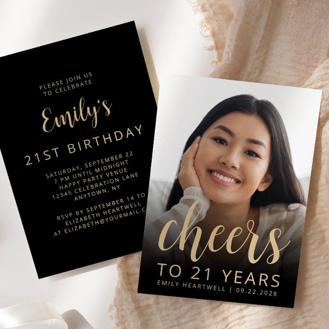 Invitación Foto personalizado Saluda a Fiesta de cumpleaños n (Subido por el creador)