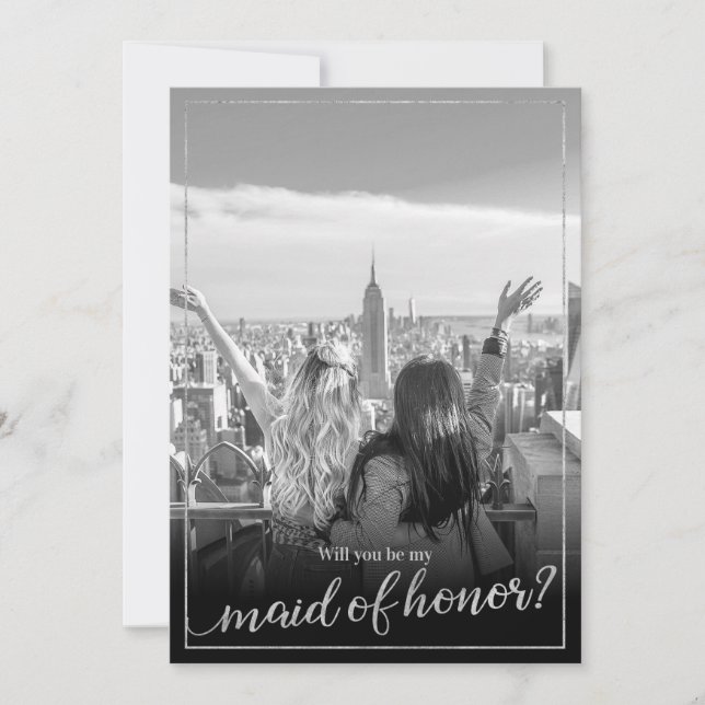 Invitación Foto personalizado será mi empleada de honor (Anverso)