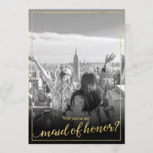 Invitación Foto personalizado será mi empleada de honor