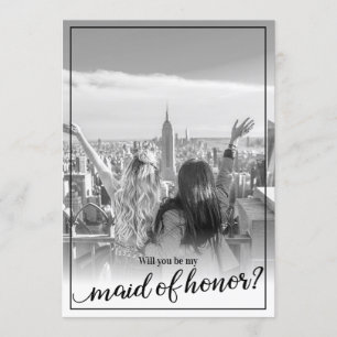 Invitación Foto personalizado será mi empleada de honor