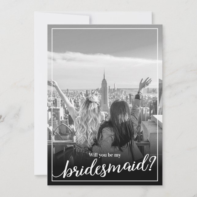 Invitación Foto personalizado, serás mi dama de honor (Anverso)