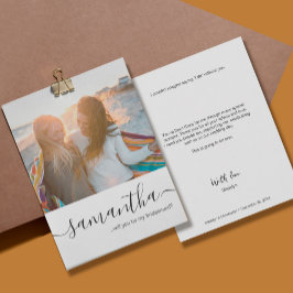 Invitación Foto personalizado ¿Serás mi propuesta de dama de 