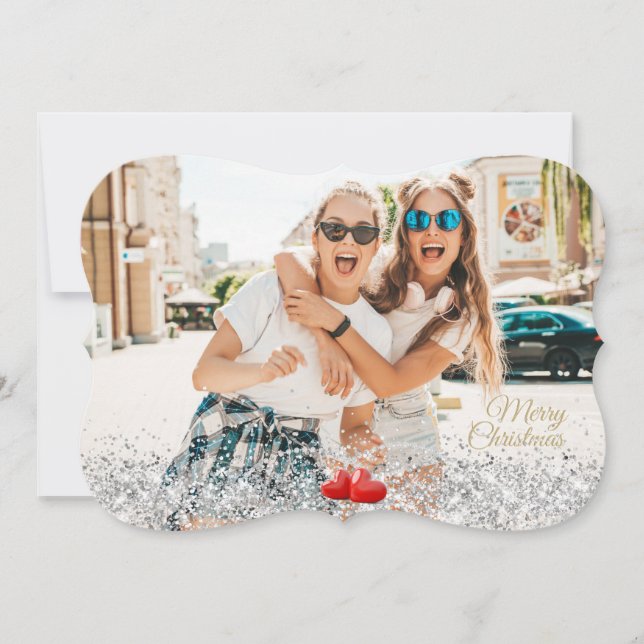 Invitación Foto personalizar Feliz Navidad para tu amigo (Anverso)