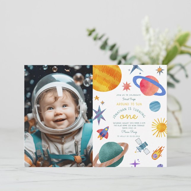 Invitación Foto Primer viaje alrededor del astronauta del sol (Subido por el creador)