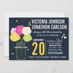 Invitación Foto Ranunculus Rosa Typografía Boda moderno