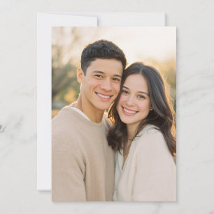 Invitación Foto realista beige alegre