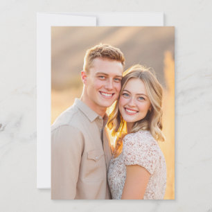 Invitación Foto Realista Beige Cálido