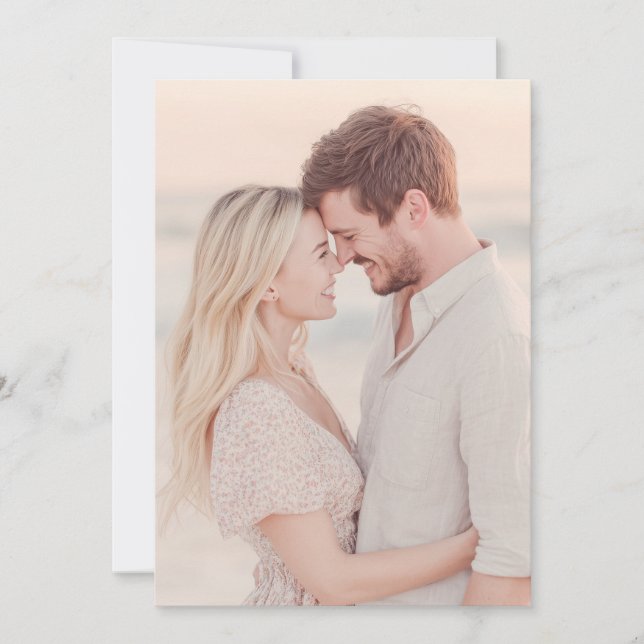 Invitación Foto Realista Beige Suave (Anverso)