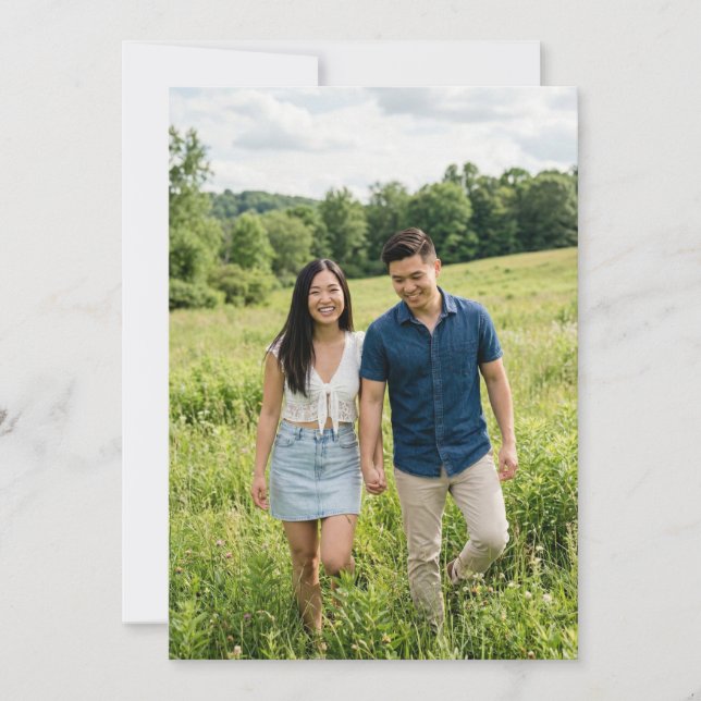 Invitación Foto Realista Verde Alegre (Anverso)