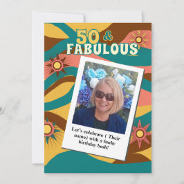 Invitación Foto retro estilo cincuenta años 50 estilo 70