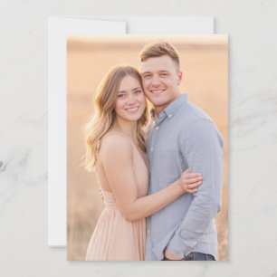 Invitación Foto Romántica Beige Alegre