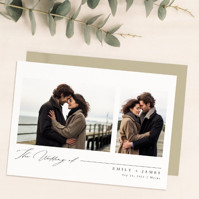 Invitación Foto romántica Boda moderna (Subido por el creador)