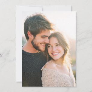 Invitación Foto Romántica Cálida Dorada