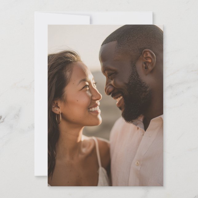 Invitación Foto Romántica Cálida y Alegre (Anverso)