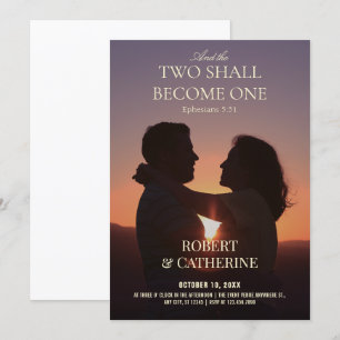 Invitación Foto romántica de boda
