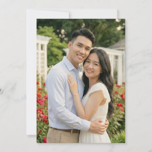 Invitación Foto Romántica de Joyful Cream