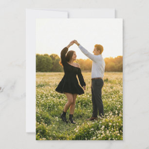 Invitación Foto Romántica de la Hora Dorada