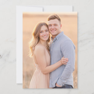 Invitación Foto Romántica de Melocotón Caliente