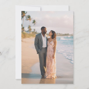 Invitación Foto Romántica de Playa