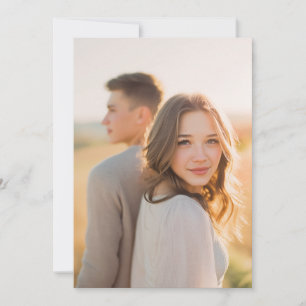 Invitación Foto Romántica Dorada