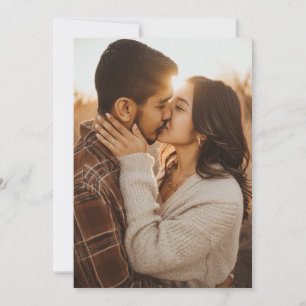 Invitación Foto Romántica Dorada