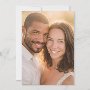 Invitación Foto Romántica Dorada Alegre