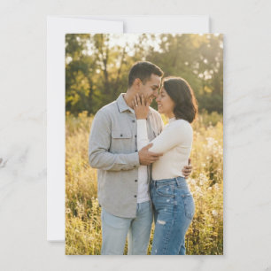 Invitación Foto Romántica Dorada Cálida