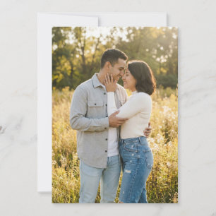 Invitación Foto Romántica Dorada Cálida